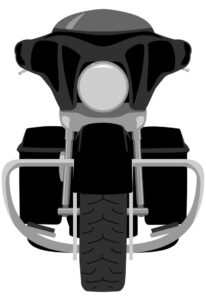 Klassische schwere Kreuzfahrt Motorrad mit Frontverkleidung Vorderansicht isoliert auf weißen Vektor-Illustration