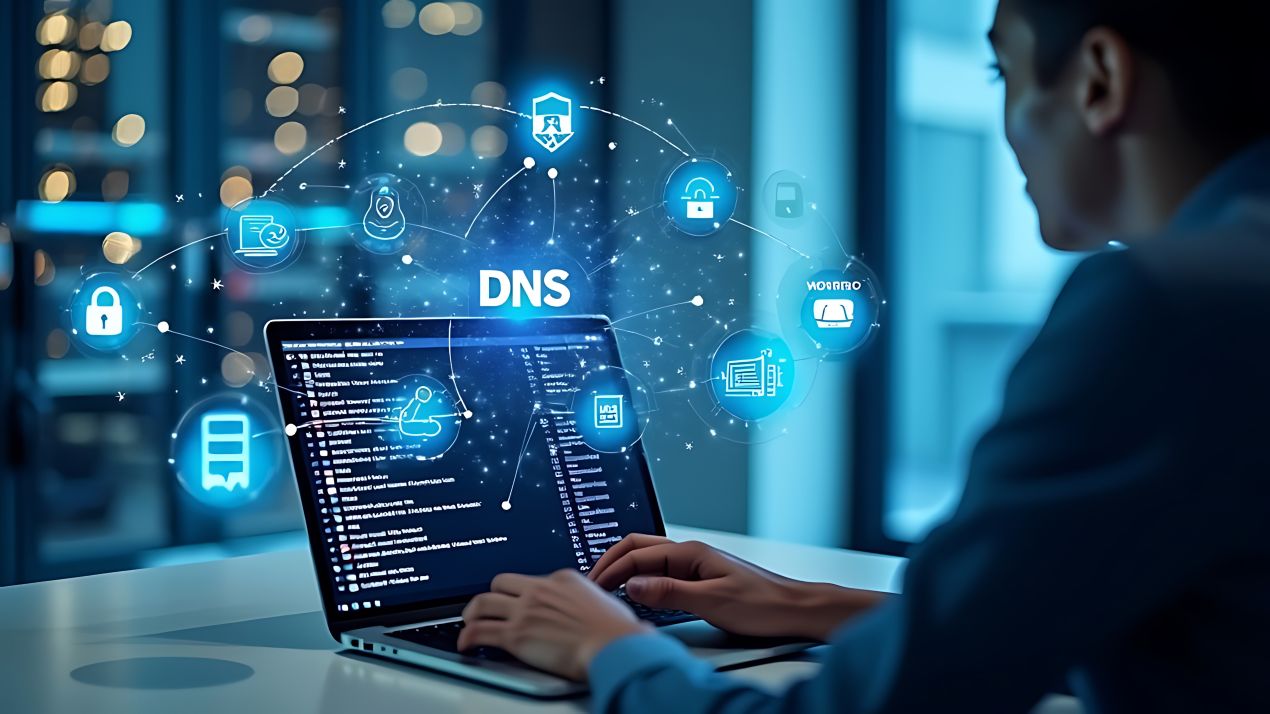 Visualisierung von DNS-Technologie und MTP-Anschluessen im IT-Bereich eines Unternehmens
