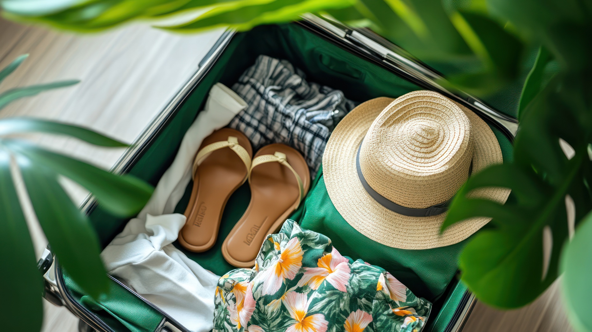 Gepackter Urlaubskoffer mit Strandkleidung | Waxing Berlin